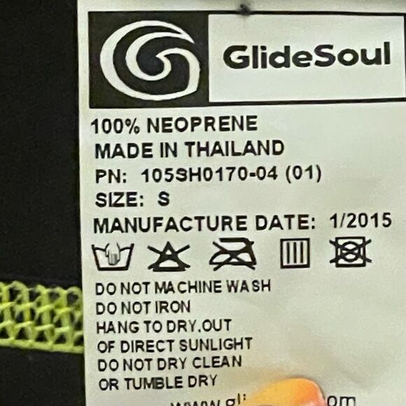 GlideSoul Neoprene Black and Neon Yellow Bikini Bottom Size Small - Picture 3 of 9